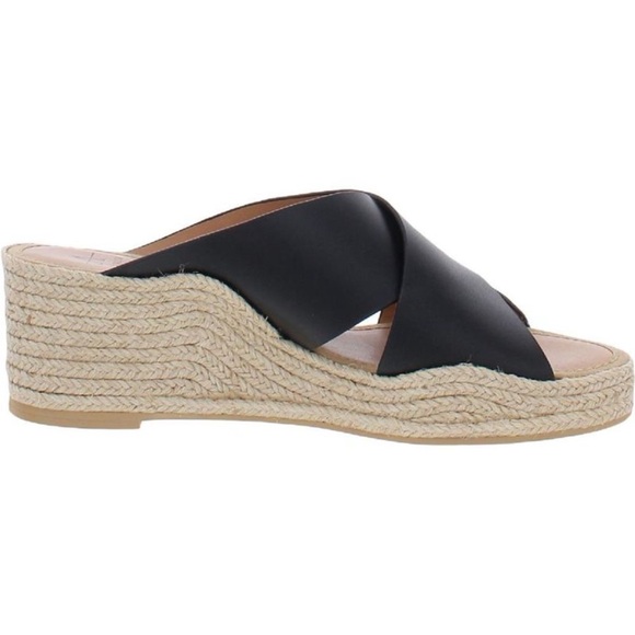 Aquatalia Shoes - Aquatalia Women’s Marina Espadrille Sz 9 Black Wedge Platform